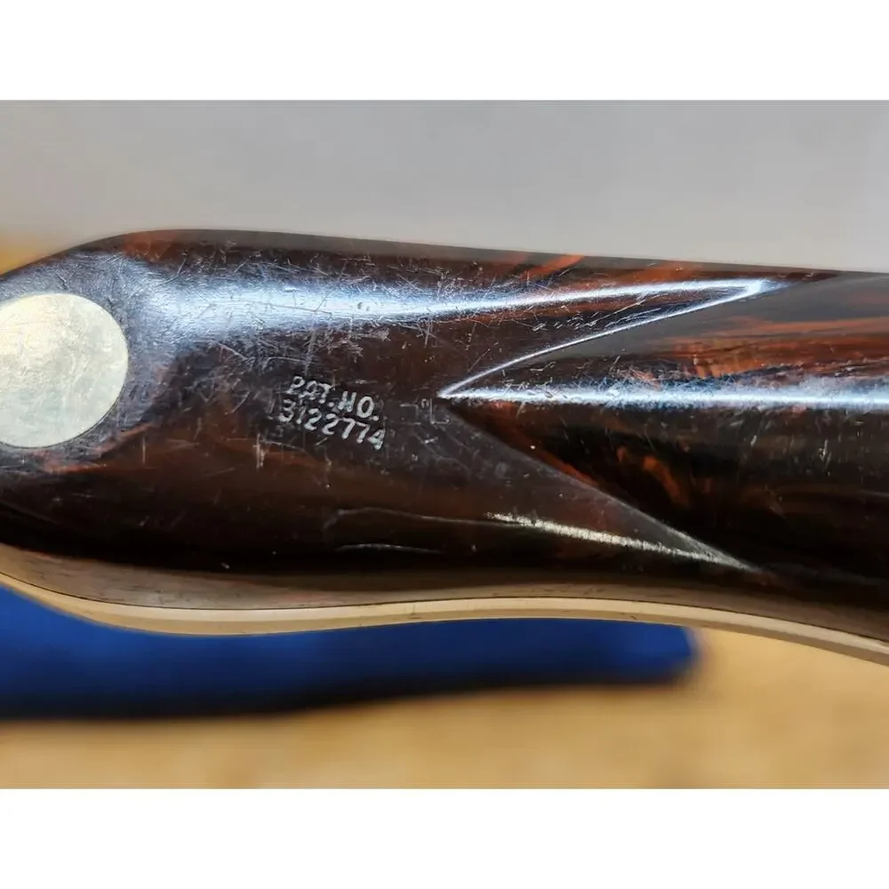 70's CUTCO Knife 1725 9” Blade Brown/Orange Marbled Handle USA‎ Hippie Years